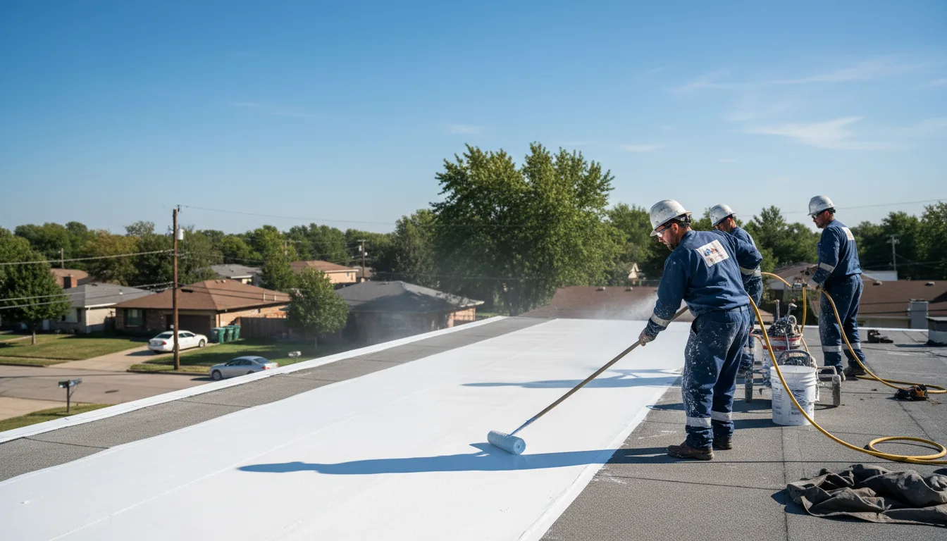 Commercial roof coating in Blossom, TX near me